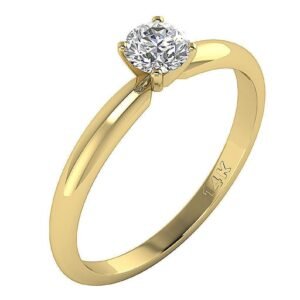 il_1588xN.1669720560_9zyr.jpg Solitaire Ring Wedding Band I1 G 0.30 Ct Round Diamond Prone Setting 14K White Gold/Rose Gold/Yellow Gold with Authentic Certificate