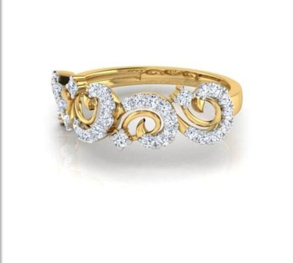 Antique Design Band SI FG 0.31Ct Real Diamond Wedding Christmas Gift Ring 14Kt White Gold/Yellow Gold/Rose Gold wiAuthenticate Certificate