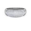 6 Row Beautiful SI FG 0.34Ct Real Diamond Wedding Christmas Gift Ring 14Kt White Gold/Yellow Gold/Rose Gold wiAuthenticate Certificate