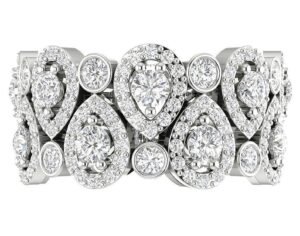 il_1588xN.1694612258_3px6.jpg Eternity Engagement Ring I1 G 3.10Ct Genuine Diamond Prong Bezel Set 14K Yellow Gold/White Gold/Rose Gold Authenticate Certificate