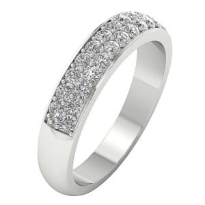 il_1588xN.1694615902_nwxj.jpg Genuine Diamond I1 G 0.65 Ct Anniversary Ring Prong Set 4.10MM 14K Yellow Gold/White Gold/Rose Gold Authenticate Certificate
