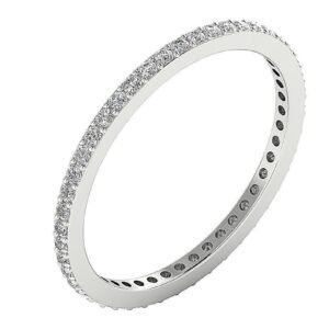 il_1588xN.1712841775_5k4b.jpg Eternity Wedding VS1 F 0.55 Carat 14Kt White Gold/Rose Gold/Yellow Gold Natural Diamond Designer Ring With Certificate