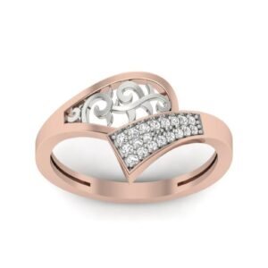 il_1588xN.1717250463_j30a.jpg Designer I1 F 0.12Ct Real Diamond Two Tone Wedding Christmas Gift Ring 14Kt White Gold/Yellow Gold/Rose Gold with Authenticate Certificate