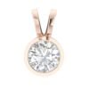 Solitaire Diamond I1 I2 H 0.40 Carat Pendant Necklace 14K White Gold/Rose Gold/Yellow Gold With Certificate With or Without Chain 18"