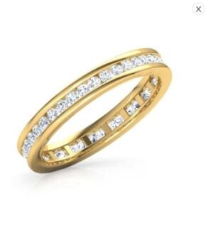il_1588xN.1725466494_cn6y.jpg Classic Eternity Band SI1 H 0.63 Ct Round Cut Diamond Prong Set 14K Solid Yellow Gold/White Gold/Rose Gold Authenticate Certificate