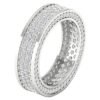 il_1588xN.1742069981_avx6.jpg 3 Row Eternity Engagement Ring Round Cut Real Genuine Diamond I1 G 3.25 Ct 14K Yellow Gold/White Gold/Rose Gold Authenticate Certificate