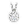 Solitaire Diamond I1 I2 H 0.40 Carat Pendant Necklace 14K White Gold/Rose Gold/Yellow Gold With Certificate With or Without Chain 18"