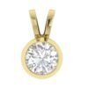 Solitaire Diamond I1 I2 H 0.40 Carat Pendant Necklace 14K White Gold/Rose Gold/Yellow Gold With Certificate With or Without Chain 18"
