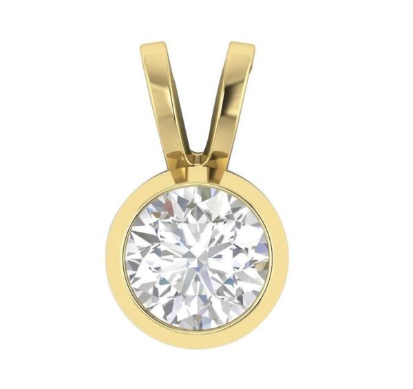 Solitaire Diamond I1 I2 H 0.40 Carat Pendant Necklace 14K White Gold/Rose Gold/Yellow Gold With Certificate With or Without Chain 18"