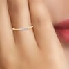 il_1588xN.1830921780_j0o1.jpg SI H 0.06Ct Round Four Real Diamond/Lab Grown Diamond 14Kt White Gold/Rose Gold/ Yellow Gold Anniversary/Wedding Ring With Certificate