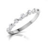Floral Dot Diamond Ring SI1 H 0.11 Ct Round Cut 14K Solid Yellow Gold Authenticate Certificate