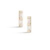 VVS F 0.08Ct Buggettee Diamond Earrings 14K Solid Yellow Gold/White Gold/Rose Gold Authenticate Certificate