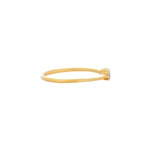 SI H 0.06Ct Round Four Real Diamond/Lab Grown Diamond 14Kt White Gold/Rose Gold/ Yellow Gold Anniversary/Wedding Ring With Certificate