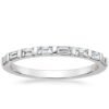 Total 8 Baguette Band SI F-G 0.26 Ct Diamond Prong Set 14K Solid Yellow Gold/White Gold/Rose Gold Authenticate Certificate