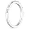 Total 8 Baguette Band SI F-G 0.26 Ct Diamond Prong Set 14K Solid Yellow Gold/White Gold/Rose Gold Authenticate Certificate