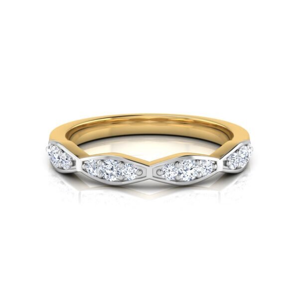il_1588xN.2200334931_flge.jpg KISS Diamond Band SI1 H 0.15 Ct Round Cut Diamond Ring For Valantine Day Special 14K Solid Yellow Gold Authenticate Certificate