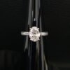 Oval Solitaire Ring Made in 10/14 KT Gold Embellished with Shinny Moissanite Diamonds For Birthday And Anniversary Gift For Special Person