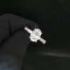 Oval Solitaire Ring Made in 10/14 KT Gold Embellished with Shinny Moissanite Diamonds For Birthday And Anniversary Gift For Special Person