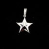il_1588xN.4646051136_5uaf.jpg 1" Long Star Pendant Made in 10 / 14 KTGold Studded with VVS Colorless Moissanite Stone, Light Weight, Moissanite Pendant, Gift Pendant