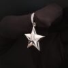 il_1588xN.4646051936_ptkt.jpg 1" Long Star Pendant Made in 10 / 14 KTGold Studded with VVS Colorless Moissanite Stone, Light Weight, Moissanite Pendant, Gift Pendant