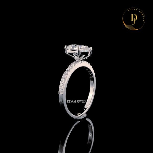 il_1588xN.5592414152_nfof.jpg Pear Brilliant Cut Lab Grown Diamond Ring 1 CT - 3 CT Solitaire Engagement Ring D/VVS Lab Grown Diamond Wedding Ring for Her