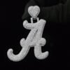 Iced Out Initial Letter Pendant Made In 10/14/18 KT Gold Studded With Shinny Moissanite Diamond For The Birthday Gift Unisex Pendant