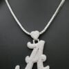 Iced Out Initial Letter Pendant Made In 10/14/18 KT Gold Studded With Shinny Moissanite Diamond For The Birthday Gift Unisex Pendant