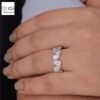 Eternity Band Ring with Pear Cut VVS Quality Certified Lab Diamonds in 18kt Gold, Engagement Ring, Custom Ring, Certified Jewelry, Gift