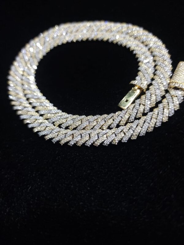 il_1588xN.6093649049_ervr.jpg Iced Out 8 mm Miami Cuban Link Chain Made In 925 Sterling Silver Embellished With Shinny Moissanite Diamonds Available In Different Inches
