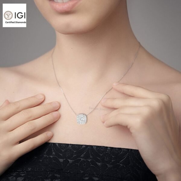 il_1588xN.6106397574_ihdr.jpg Cushion Square Pendant For Women's in 18KT Gold Studded With VVS Lab Grown Certified Diamond, Delicate Pendant, Anniversary/Birthday Gift
