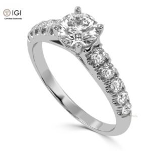 Elegant Engagement Wedding Solitaire Women's Ring Made in 18kt Gold Studded With VVS Lab Grown Diamonds, Gift, Handmade Jewelry, Custom Ring