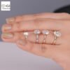 Oval Cut Solitaire Women's Ring in 18kt Gold Studded With VVS Lab Grown Diamond, Custom Engagement Wedding Ring, Certified Ring, Custom Gift