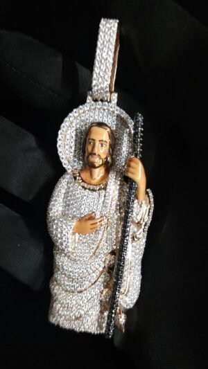 il_1588xN.6137990938_qse5.jpg Divine Grace The Jesus Pendant Made In 14/10 KT Gold Studded With VVS Moissanite Diamonds For The Gift On Christmas Or Religious Events