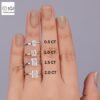 Emerald Cut Solitaire Women's Ring in 18kt Gold Studded With VVS Lab Grown Diamond, Custom Engagement Wedding Ring, Certified Ring, Gift