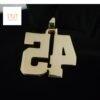 Personalized Number Pendant 1" Inch Long Made In 10KT Gold /14 KT Gold Embellished With Shiny Moissanite Diamonds As A Lucky Number Gift