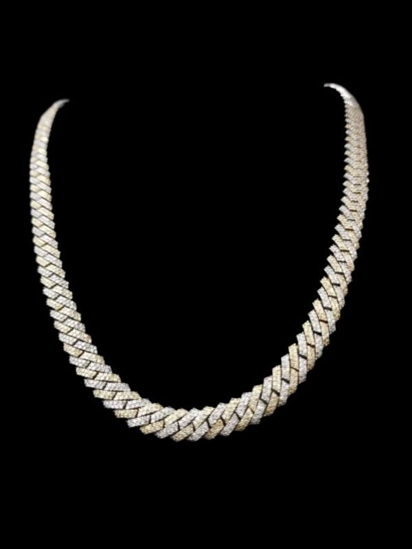 il_1588xN.6210022918_38ko.jpg Iced Out 8 mm Miami Cuban Link Chain Made In 925 Sterling Silver Embellished With Shinny Moissanite Diamonds Available In Different Inches