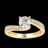 Magnificat Gold Solitaire Diamond Ring Made In 18 / 14 / 10 KT Gold Embellished With Certified Lab Diamond For Wedding And Anniversary Ring