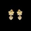 Wedding Diamond Earring Made In 18 / 14 / 10 KT Gold Embellished With Certified Lab Diamonds For Wedding And Anniversary Gift For Her