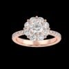 Flower Style Round Diamond Ring Made In 18 / 14 /10 KT Gold Embellished With Certified Lab Diamonds For Anniversary And Wedding Gift For Her