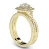 il_1588xN.6354467150_mj2o.jpg Solitaire Halo Band Ring Made In 18 / 14 / 10 KT Gold Embellished With Certified Lab Diamonds For Wedding And Anniversary Gift For Her