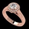 Sparkling Elegance Round Diamond Ring Made In 18 / 14 / 10 KT Gold Embellished With Certified Lab Diamonds For Anniversary And Wedding Gift