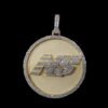 Circle Pendant With Any Letter In Center Made In 925Sterling Silver Studded With Shinny Moissanite Diamond For Birthday And Anniversary Gift