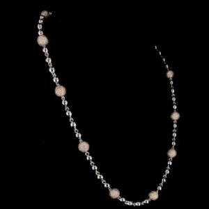 il_1588xN.6377200214_4bgn.jpg Beaded Style Diamond Necklace Made In 18 / 14 / 10 KT Gold Embellished With Certified Lab Diamonds For Birthday And Anniversary Gift For Her