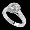 Sparkling Elegance Round Diamond Ring Made In 18 / 14 / 10 KT Gold Embellished With Certified Lab Diamonds For Anniversary And Wedding Gift