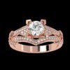Eternity Charm Round Solitaire Diamond Ring Made In 18 / 14 /10 KT Gold Studded With Certified Lab Diamond For Wedding And Anniversary Gift