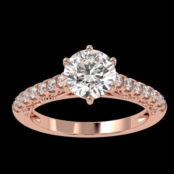 il_1588xN.6470618328_a67d.jpg Round Solitaire Diamond Ring Made In 18 / 14 / 10 KT Gold Embellished With Certified Lab Diamonds For Wedding And Anniversary Gift For Her
