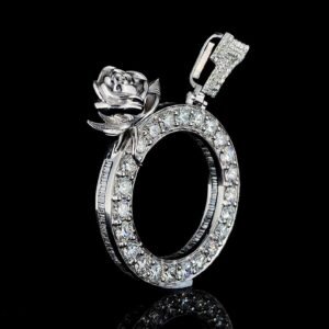 il_1588xN.6475017162_ld0f.jpg Iced Out Round Rose Pendant Made In 925 Sterling Silver Embellished With Shinny Moissanite Diamonds For The Birthday And Anniversary Gift