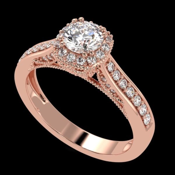 il_1588xN.6501143665_mk21.jpg Solitaire Round Diamond Ring Made In 18 / 14 / 10KT Gold Embellished With Certified Lab Diamond For The Anniversary And Wedding Gift For Her