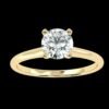 il_1588xN.6515906066_fbff.jpg Round Solitaire Diamond Ring Made In 18 / 14 / 10 KT Gold Embellished With Certified Lab Diamonds For Anniversary And Wedding Gift For Her