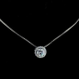 Round Solitaire Diamond Pendant Made In 18 / 14 / 10 KT Gold Embellished With Certified Lab Diamonds For The Birthday And Anniversary Gift